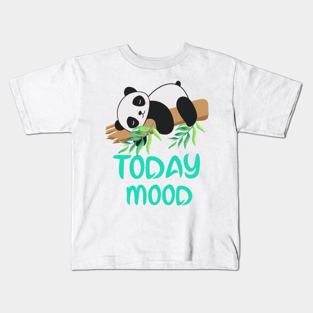 Lazy panda,lazy days,lazy people is normal. Kids T-Shirt by MoodsFree